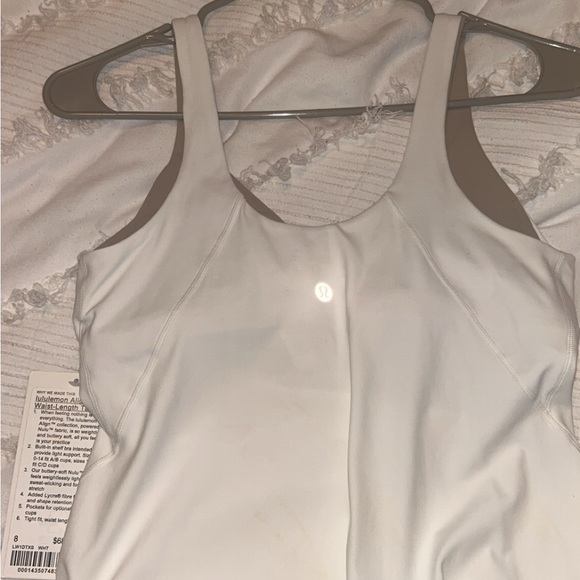 White wunder tank from lulu brand new, tags on! - Picture 1 of 2